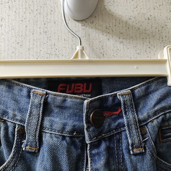 Vintage FUBU Denim Jeans Men's 30x32 Straight Cut Hip Hop Y2K Clean - Picture 2 of 11